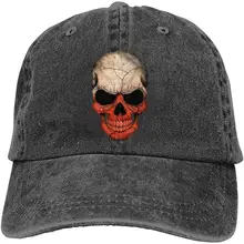 Мужская и женская польская бейсбольная кепка с флагом и черепом, джинсовая кепка для папы, Кепка для водителя грузовика
