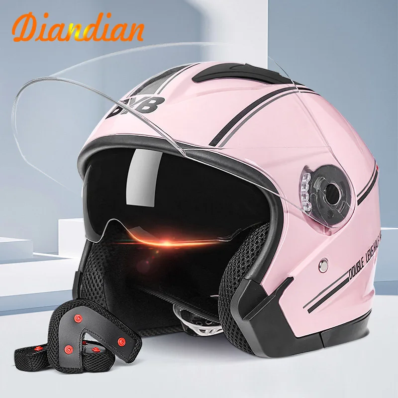 BYB Motorcycle helmet Electric bicycle riding Four seasons Helmet Fall/Winter Anti-fog Protective Cap cascos para moto | Спорт и