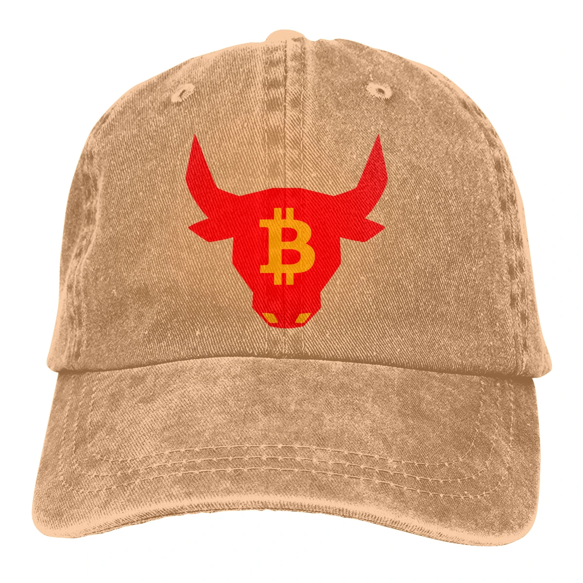 Bitcoin Bulls Casquette, мужская и женская джинсовая бейсболка, регулируемая бейсболка для гольфа