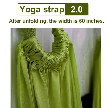 Aerial Yoga Rope Stretch The Leg Splits Practic Elastic Stretch Bar and Bends Down To