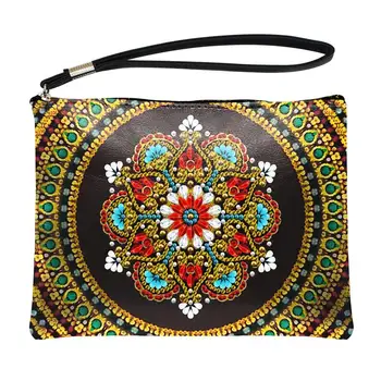 

5D Flower Printed Special Shaped Partial Drills Handbag Woman Bag DIY Diamond Painting Kits Art Handcrafts