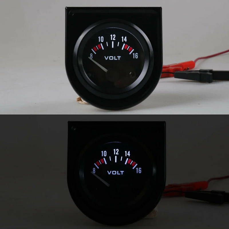 Аксессуар вольтметр измеритель величины напряжения автоматический светодиодный 8~ 16 в 12 В постоянного тока инструмент части корпуса белый механический 1 шт. авто