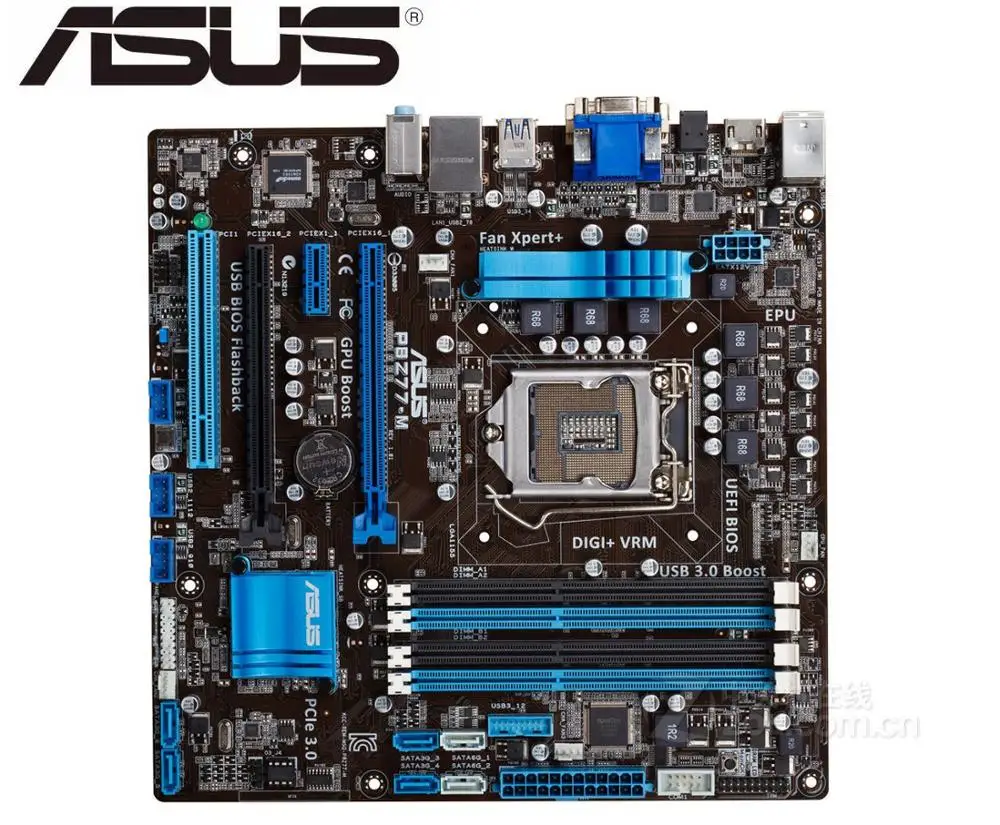 ASUS оригинальная материнская плата для intel LGA 1155 DDR3 USB2.0 USB3.0 SATAIII 32 Гб Z77 б/у
