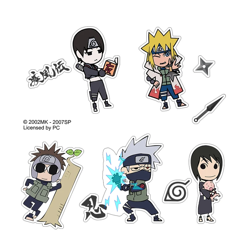 Officially Licensed Naruto Character Cosplay Sticker Set
