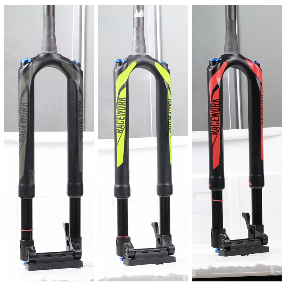 RS1 MTB Carbon Fork Thru Axle 100*15mm Air 27.5 29inch Bicycle ACS Solo Predictive Steering With Accelerato Suspension | Спорт и