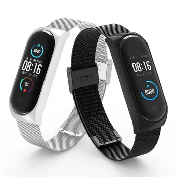 

For Mi Band 5 Strap For Xiaomi Mi Band 4 bracelet Metal Screwless Stainless Steel Mi Band 4 Strap For Mi band 3 Bracelet Correa