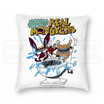 

Real Monsters Mens Pillow case Original Cartoon Group Under Logo Women Men