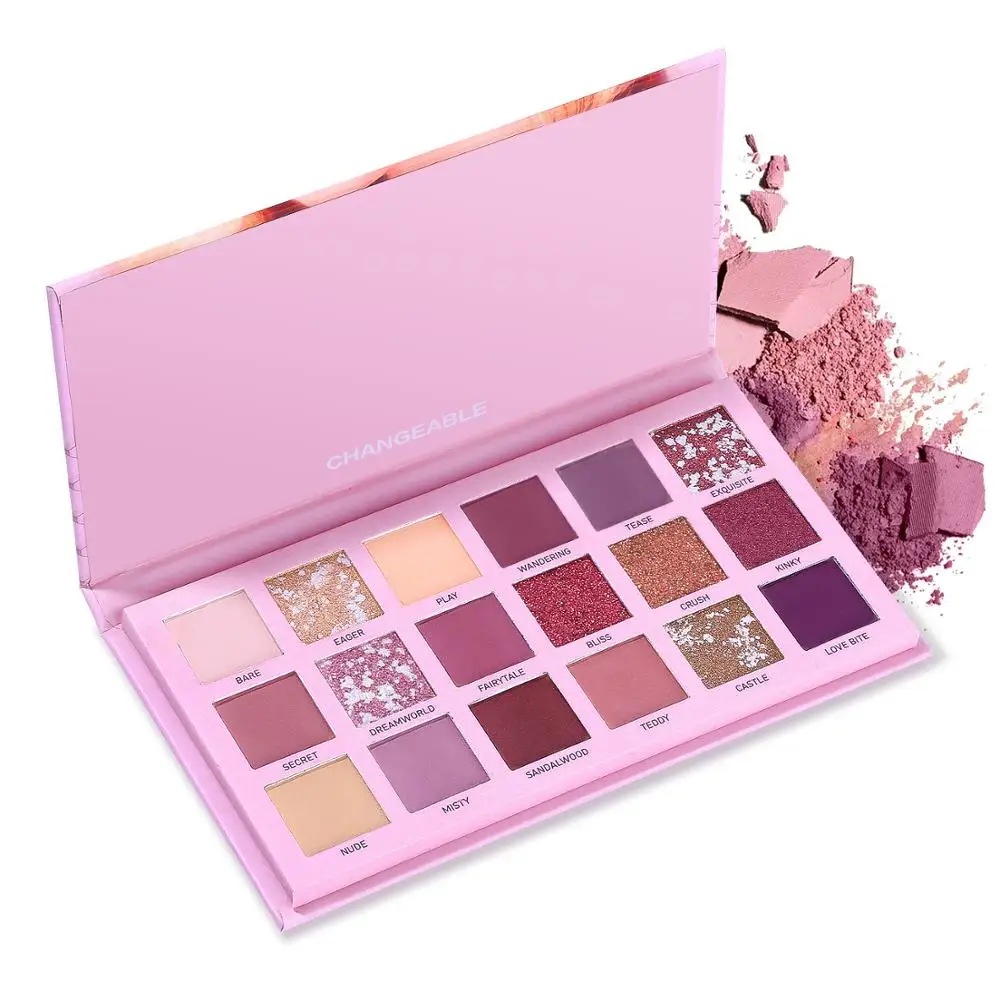 

18 Color Matte Eye Makeup Eyeshadow glitter powder Eye Shadow Earth shadows brush set