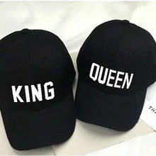 Новые кепки KING QUEEN, модные бейсбольные кепки в стиле хип-хоп для пары, парусиновые кепки с буквенным принтом, кепки для влюбленных, бейсболки от солнца для мужчин и женщин