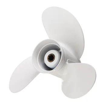 

8 1/2 x 7 1/2 Boat Propeller For Yamaha Outboard Engine 6-8HP 6G1-45943-00-EL White 3 Blade Aluminum Alloy Marine Propeller