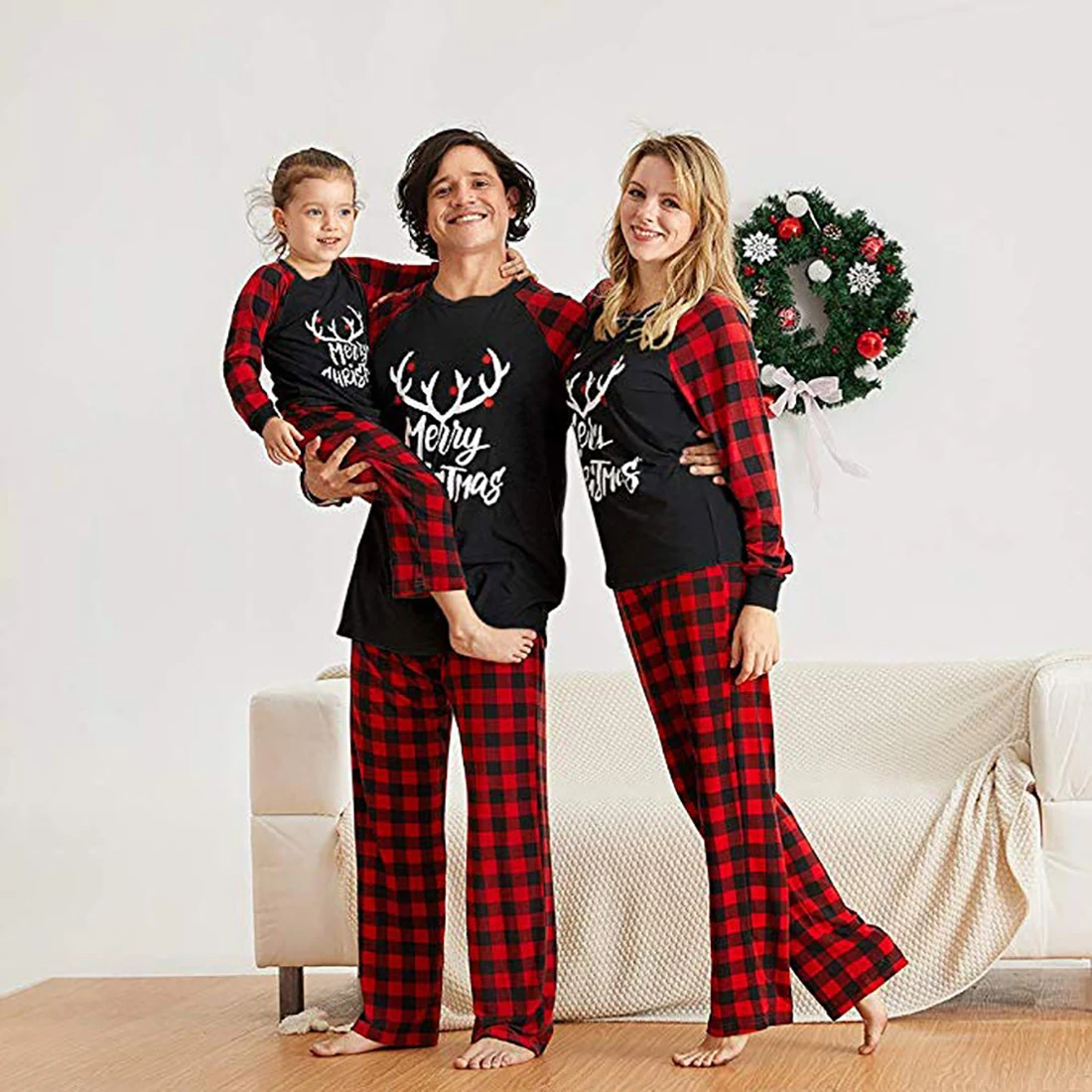 2020 Christmas Family Matching Pajamas Set Xmas Adult Kids Pyjamas Nightwear Baby Romper Merry Chris