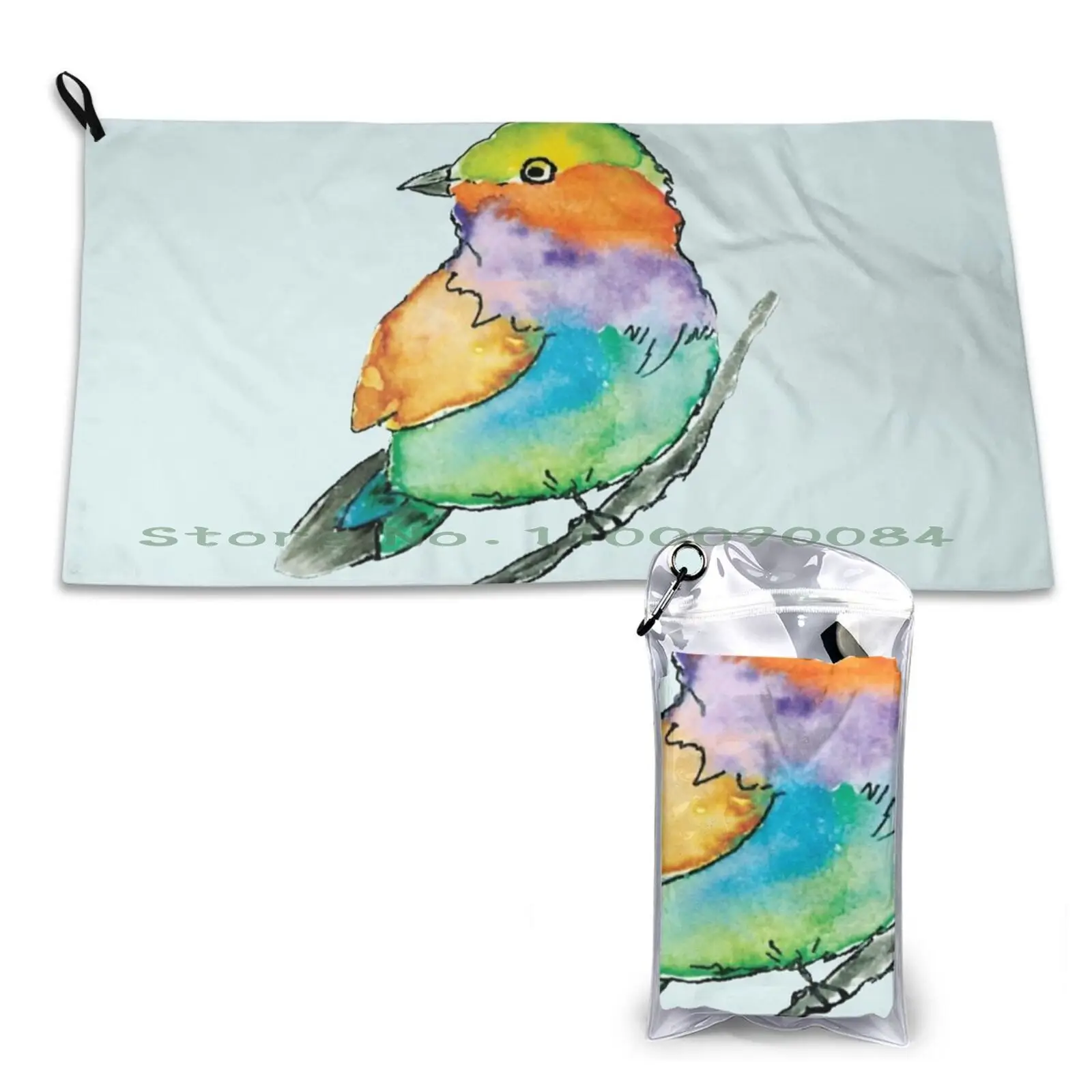 Cute Little Fat Bird-Series 3 Asciugamano Ad Asciugatura Rapida Palestra Sport Bagno Portatile Echidna Re Zero L'Emilia Re Zero Wallpaper Ilia Re Zero