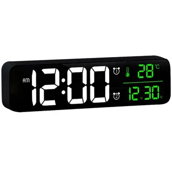 

1pc Temperature Digital Screen Wheather Light Clock Alarm Clock Lamp Clock for Bedroom Time Reminding Household