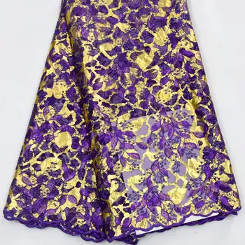 

Gorgeous african glitter lace fabric 2020 High Quality nigerian French Net Tulle Lace With Sequins Embroidery For Dress mv436