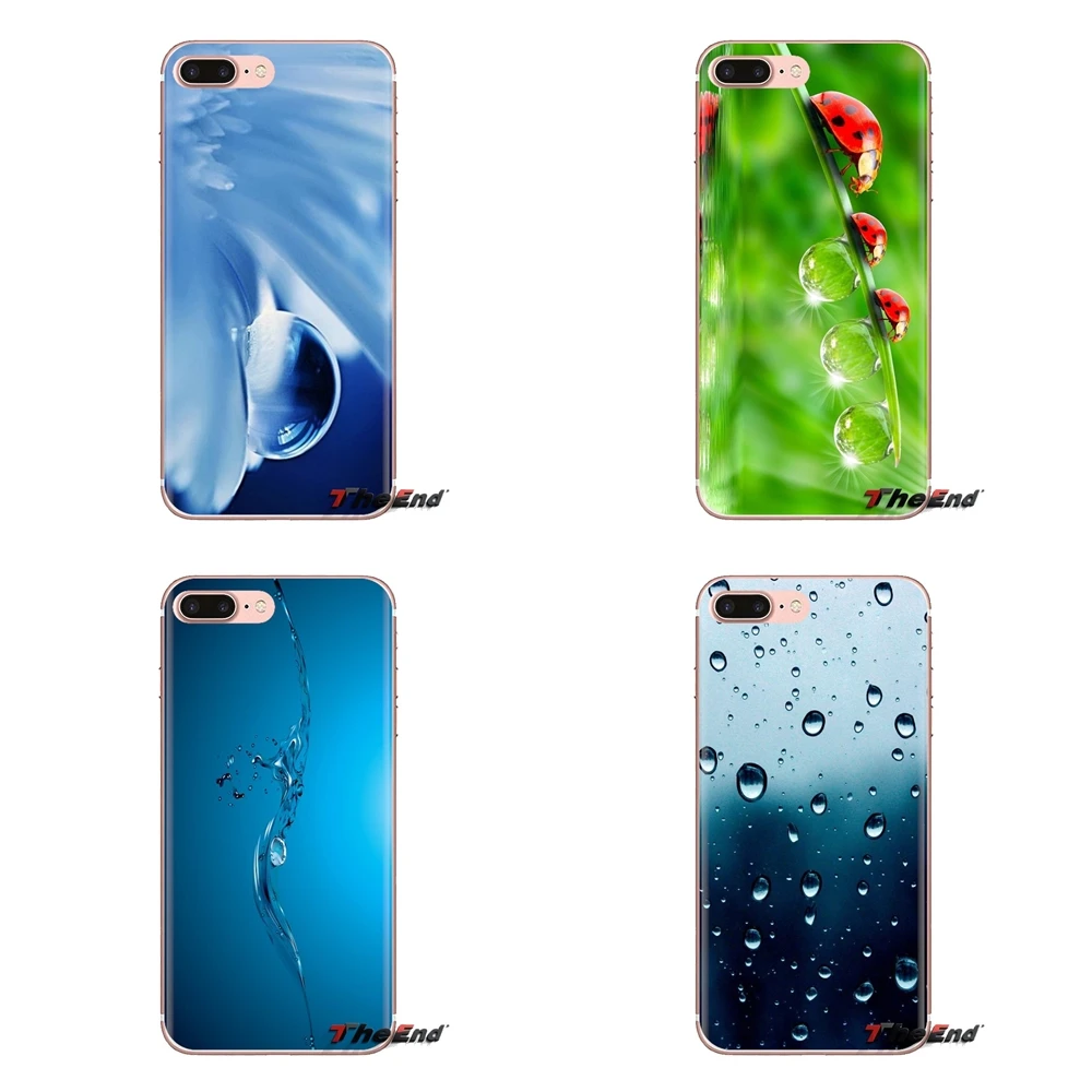 Для iPhone XS Max XR X 4 4s 5 5S 5C SE 6 6S 7 8 Plus samsung Galaxy J1 J3 J5 J7 A3 A5 капельки воды мягкий прозрачный