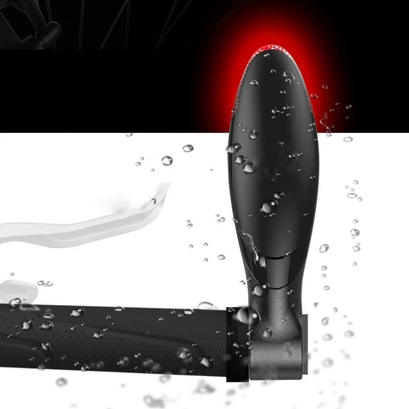 Bicycle Handlebar Mountain Bike Steering Handlebar LED Light Deputy Handle Safety Warning Light Bicycle Accessories