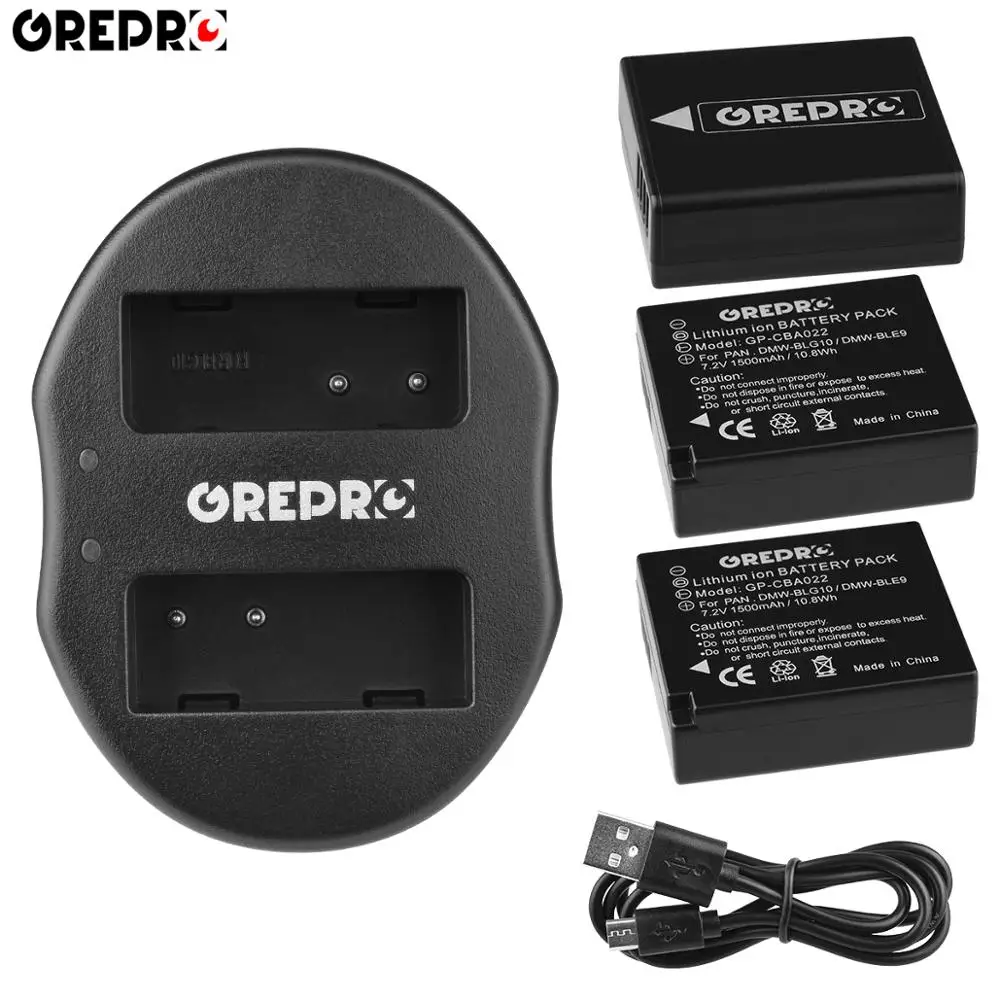 3 шт. DMW-BLG10 ДМВ BLG10e BLG10 BP-DC15 BPDC15 Батарея+ USB Dual Зарядное устройство для цифрового фотоаппарата Panasonic DMC-GF6 DMC-GX7 DMC-TX1 BLG10GK BLG10