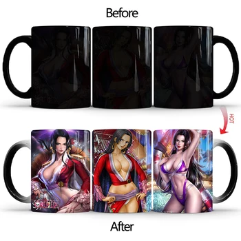 

1Pcs New 350ml Cartoon Anime Sexy Boa Hankokkku Color Changing Mugs Morning Coffee Milk Ceramic Cups Gift for Friends Children