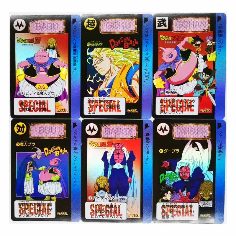 9 шт./компл. Супер Saiyan Goku Dragon Ball Z Majin Buu No.2 преломления героев карточной ультра
