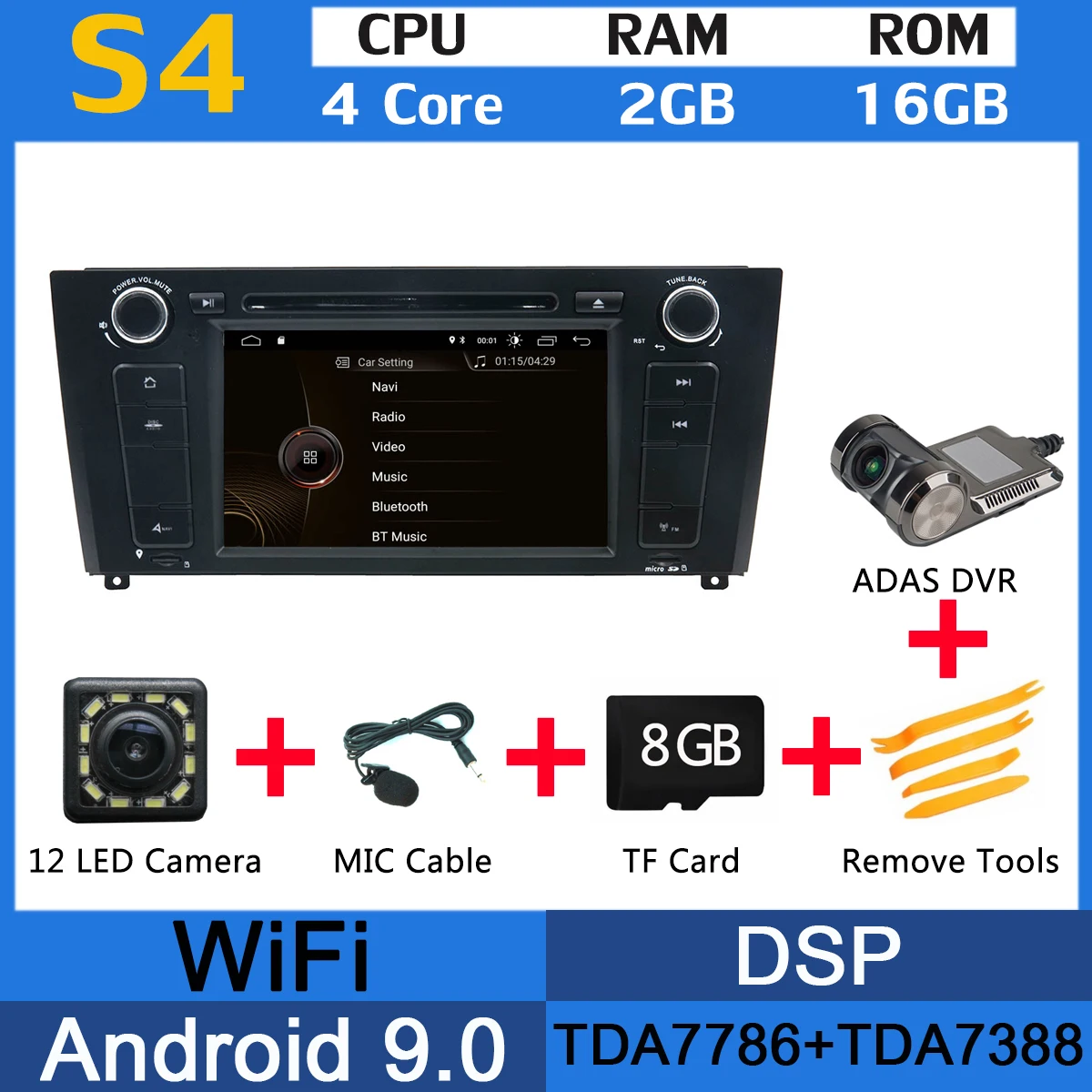 PX6 4G+ 64G авто радио Android 9,0 для BMW 1 серии E81 E82 E88 автомобильный DVD мультимедийный плеер gps навигация DVR CarPlay DSP стерео - Цвет: MTK ADAS