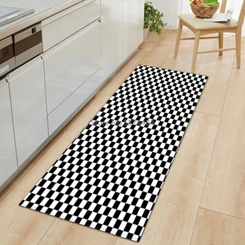 

Kitchen Carpet Bedroom Entrance Doormat Bathroom Anti-slip Mat 3D Home Long Strip Hallway Floor Mat Decoration Living Room Rug