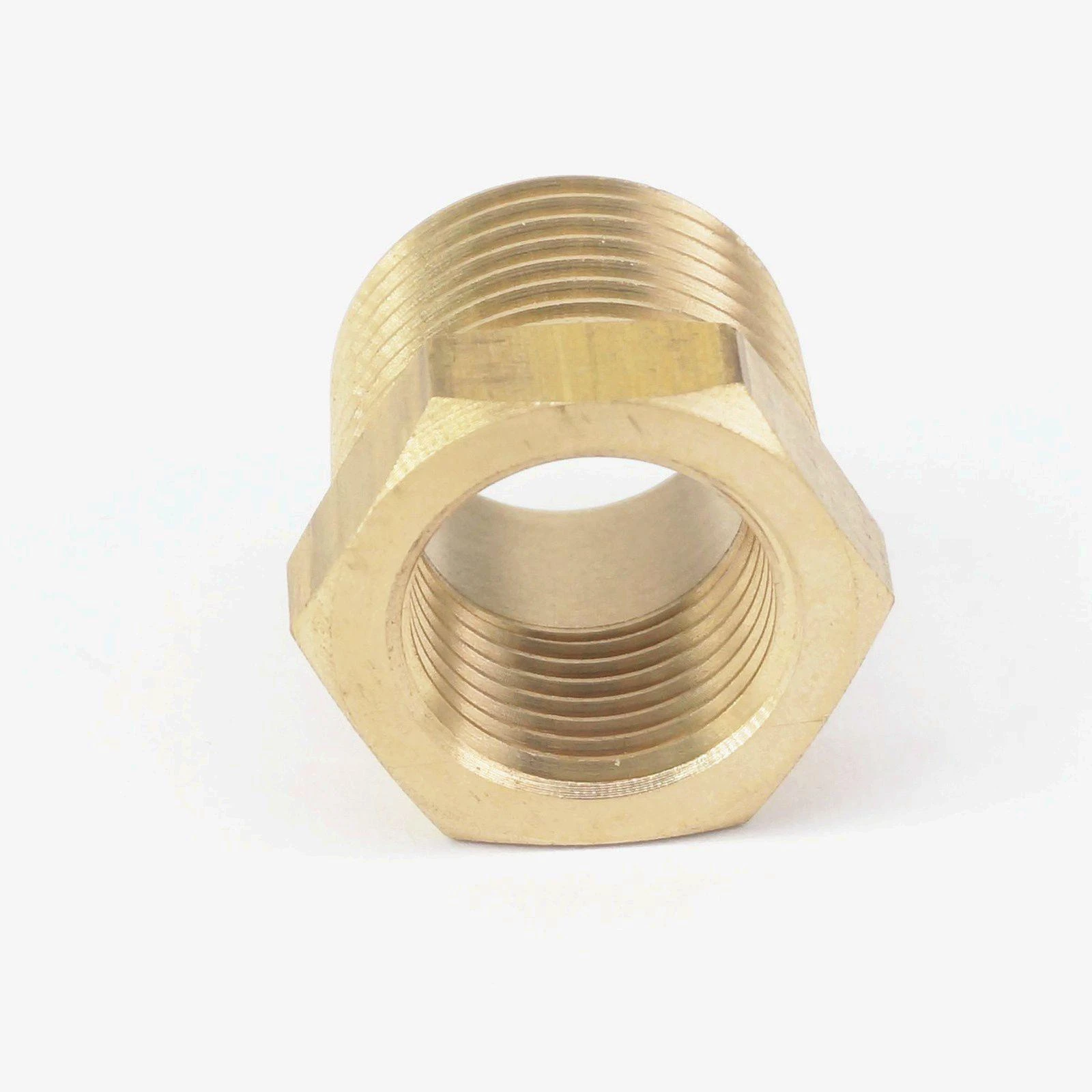 1/2" BSPT Male x 3/8" NPT Female Reducing Bushing Brass Pipe Fitting Connector