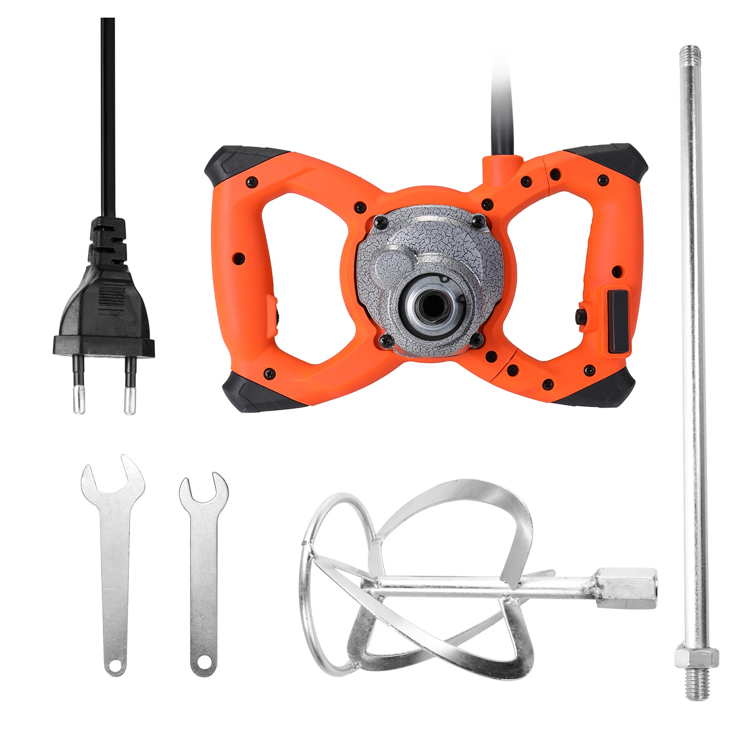 KKMOON  2300W 50HZ Mixer Industrial Adjustable Speed Mixer Handheld Paint Cement Plaster Mortar Coating Powder Mixing Machine