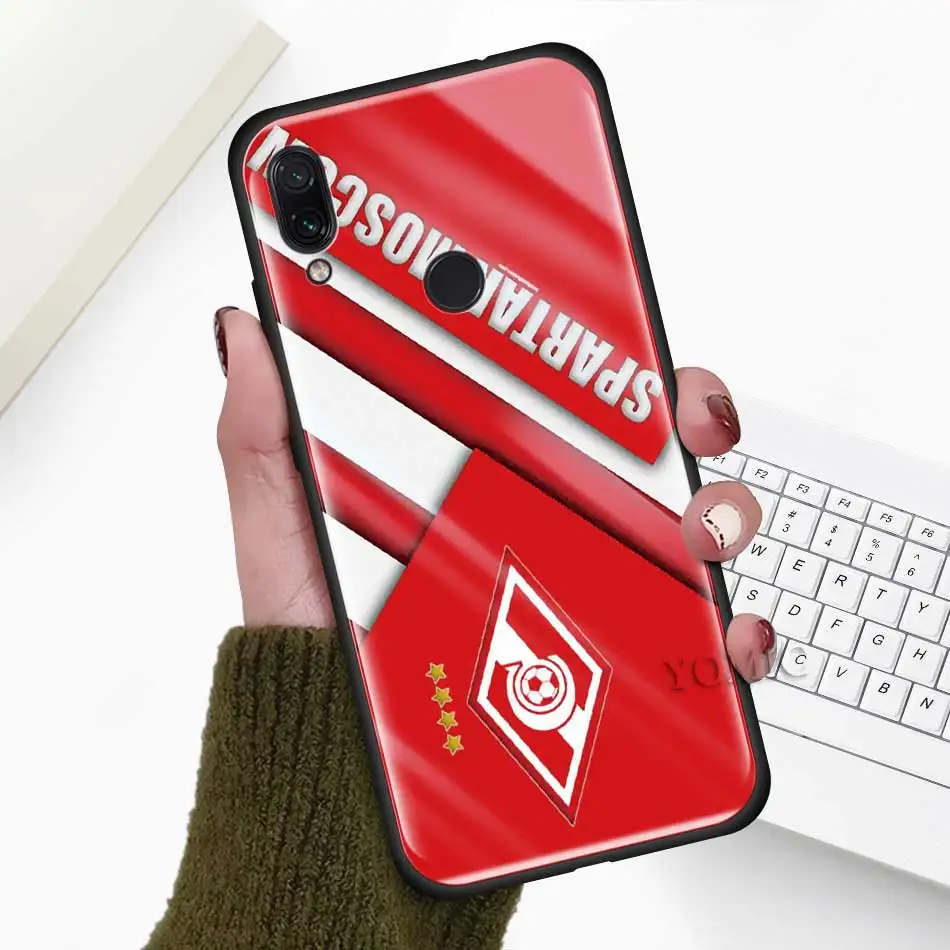 Russian Spartak Moscow Football Glass Case for Xiaomi Redmi Note 9S 8 K40 Mi 11 Poco X3 NFC 9 8T 9T 10T Pro 10 Lite Phone Cover