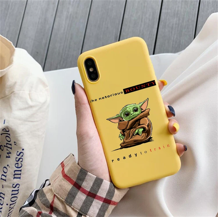 Baby yoda meme милый мягкий силиконовый цветной чехол для телефона для iPhone 6S 7 8 6plus 7 plus 8plus XR XS XSMAX 11 Pro - Цвет: HHSR-24352