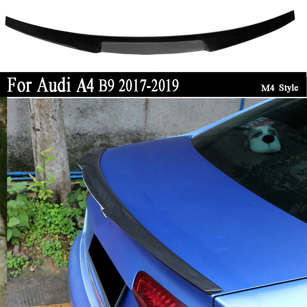 Для Audi A4 B9 2017 2018 2019 углеродное волокно задний багажник спойлер загрузки губы M4