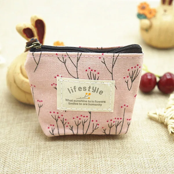 

Japanese Korean Hipster Floral-Print Mini Mini Purse Cute Printed Key Coin Bag Boutique Supply of Goods