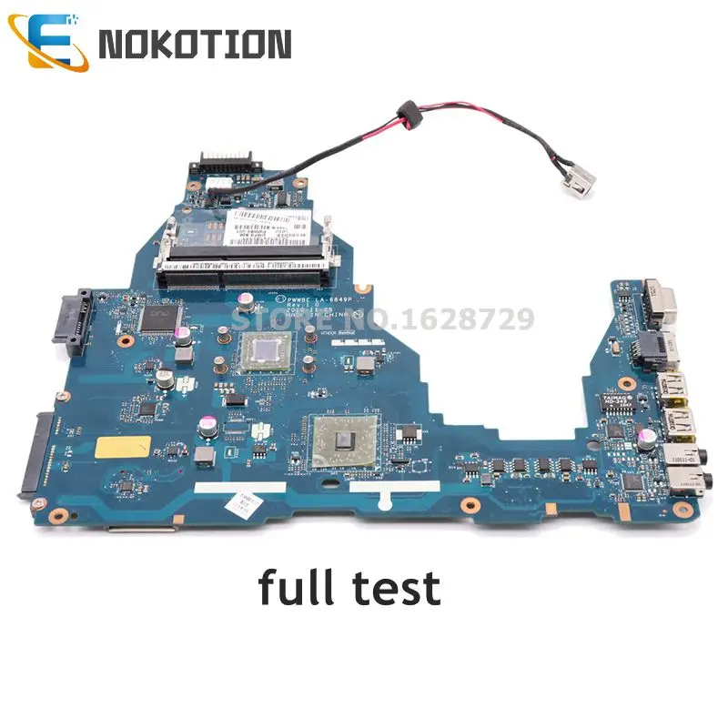 Материнская плата NOKOTION PWWBE для ноутбука Toshiba Satellite C660D DDR3 с процессором K000128540
