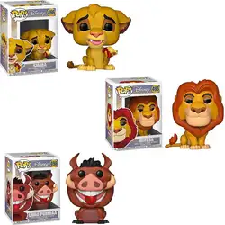 Funko POP Оригинал лев Король SIMBA LUAU PUMBAA MUFASA фигурки аниме фильм игрушки для виниловых детей Подарки