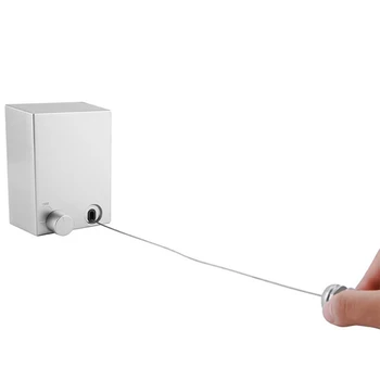 

ABUI-Indoor Cloth Hanging Steel Invisible Telescopic Clothesline Retractable Clothesline Dry Clothes Rope