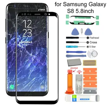 

Replacement Front Glass Screen Repair Kit with Tool for Samsung Galaxy S8 SM-G950F G950 Glass Touch Screen Repair Kit with Glue