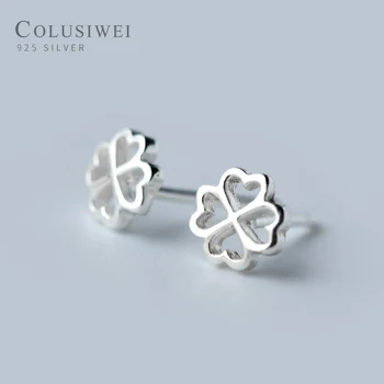 

Colusiwei 925 Sterling Silver Plant Collection Lucky Four Leaf Clover Flower Stud Earrings for Women Fashion Jewelry Bijoux New