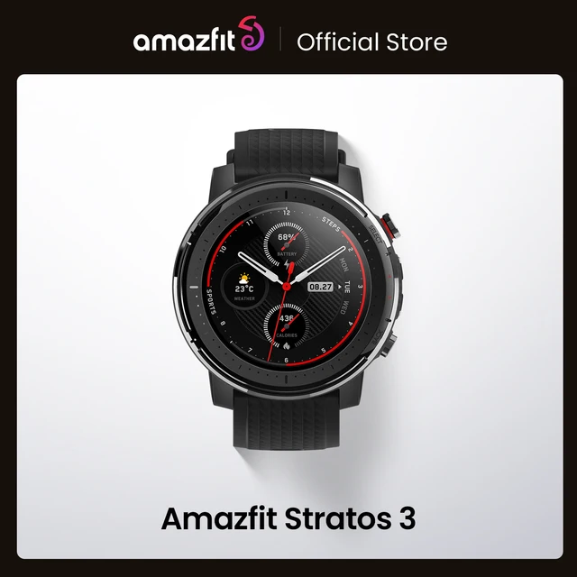 IN Stock Global Version New Amazfit Stratos 3 Smart Watch GPS 5ATM Music Dual Mode 14 Days Smartwatch For Android 2019 1