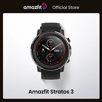 Amazfit-Stratos 3 Reloj Inteligente con GPS para Android, Pulsera de Mano Versión Global con Pantalla Amoled, Modo Dual, Resistente al Agua hasta 5ATM y Música, Dispositivo con 14 Días de Batería, Nuevo de 2019