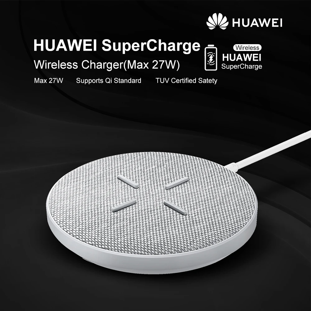 Беспроводное зарядное устройство huawei 27 Вт Max SuperCharge QI умное быстрое зарядное устройство CP61 для iPhone samsung huawei mate 30 Pro быстрое зарядное устройство