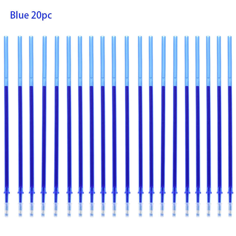 Специального по оптовой цене! Новинка; 10 со стирающимися чернилами синего/черного/чернильный синий Волшебное перо канцелярские принадлежности студенческий экзамен основных запасных Запчасти - Цвет: blue 20pc