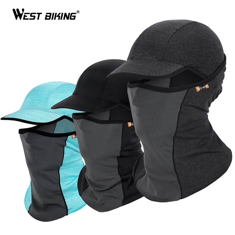 WEST BIKING-gorro Anti-UV para bicicleta, de seda fría, transpirable, para correr, pescar