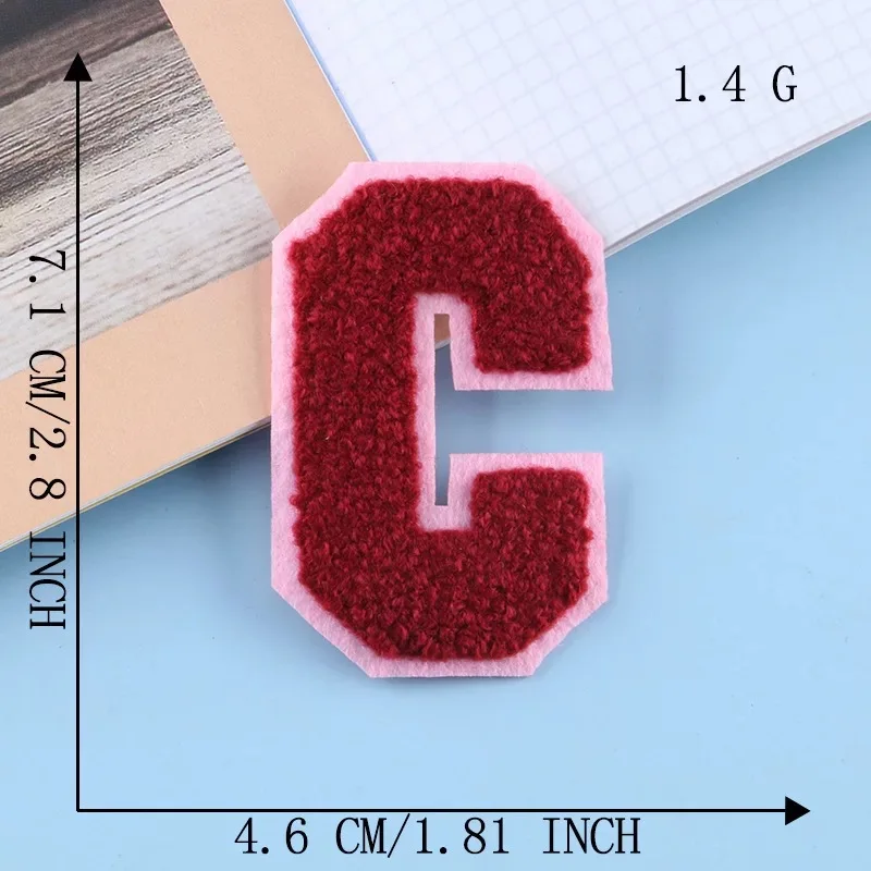2022 New 3D Colorful A-Z 26 Letters Chenille Embroidered Patches IRON on Alphabet Letters Embroidery Applique Sewing diy 