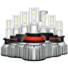 Car Headlight Bulb H4 LED H1 H3 9005 9006 HB4 H13 9004 9007 880 881 H27 Led Auto Lamp Light 12V Lampada H7 24V H11 12000LM 6000K