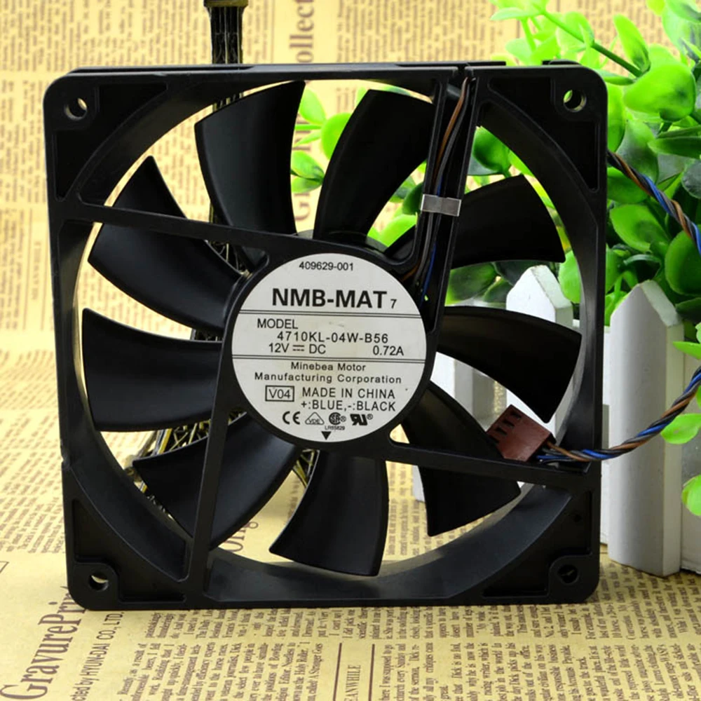 Для НМБ 4710KL 04W B56 (12 см) 12025 120X120X25mm DC12V 0.72A 4 провод PWM промышленный чехол осевой