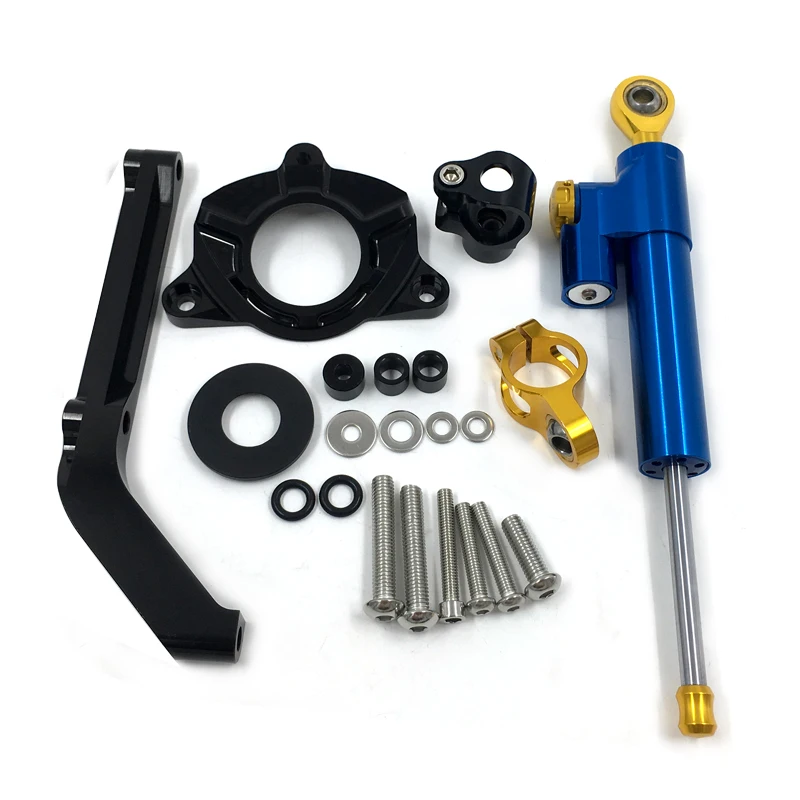 Motorbike CNC Damper Steering StabilizerLinear Reversed Safety Damper+Bracket  (6)