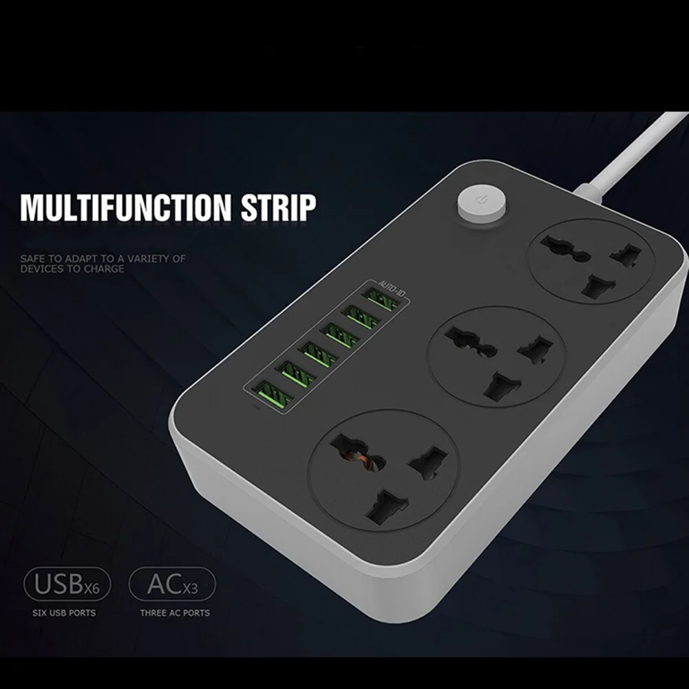 Домашнее Универсальное зарядное устройство 10А с usb-портами, зарядными портами, умная розетка, силовые полосы, защита от перенапряжения
