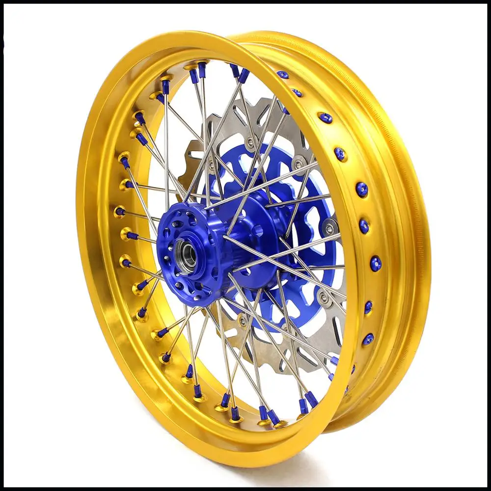 3 5/4 25 полные диски SUPERMOTO для SUZUKI DRZ400 00 04 DRZ400E 07 DRZ400S 05 18 передние 320 мм Золотые