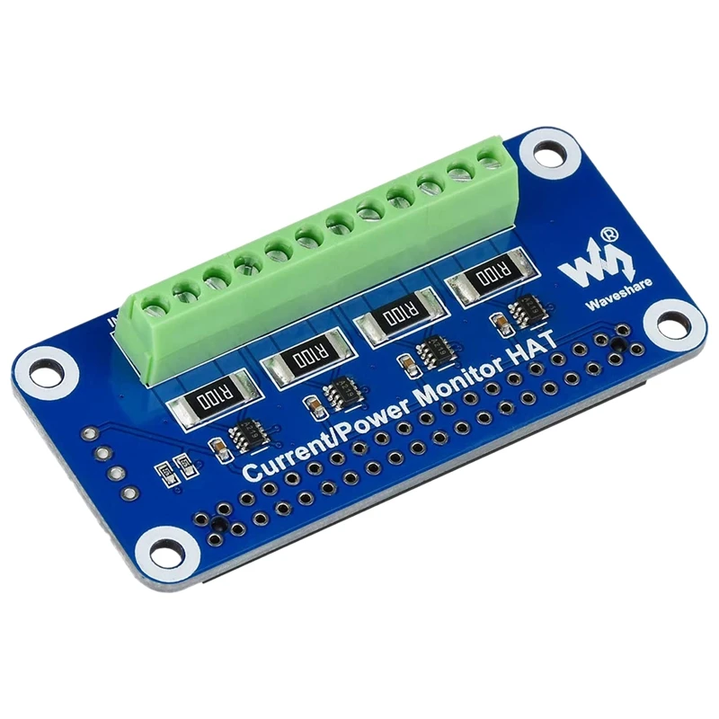 Waveshare 4-канальный ток/напряжение/Мощность монитор шляпа для Raspberry Pi с I2C/SMBus