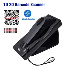 Barcode Scanner Dual 2.4G Wireless Bluetooth 1D 2D Barcode Scanner QR PDF417 Data Matrix UPC Rechargeable Bar Code Scanner