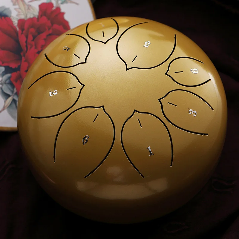 6 дюймов Сталь язык барабан Handpan барабан ударный инструмент с барабанные палочки барабан сумка нетканый рулон ткани-голени ручной сковорода барабан бак